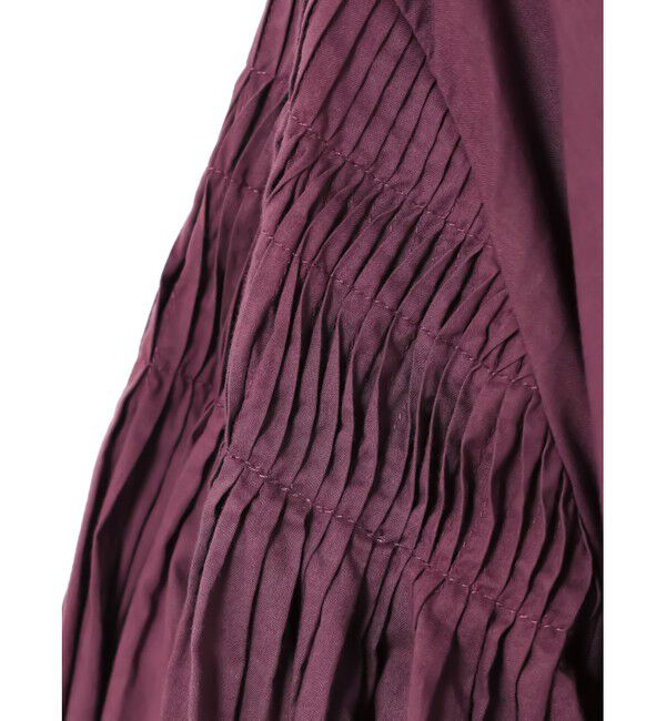 mizuiro ind「mizuiro ind ピンタックパフスリーブシャツ」|シャツ・ブラウス|