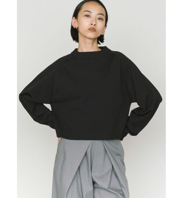 MIDIUMISOLID「MIDIUMISOLID for Ladies ショートワイドプルオーバー」|ニット・セーター|