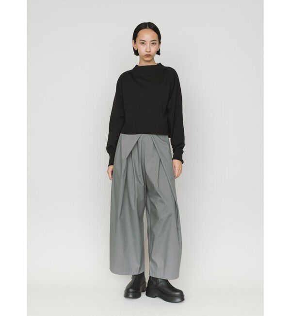 MIDIUMISOLID「MIDIUMISOLID for Ladies ショートワイドプルオーバー」|ニット・セーター|