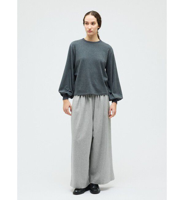 mizuiro ind「mizuiro ind ウールブレンドワイドイージーパンツ」|その他|