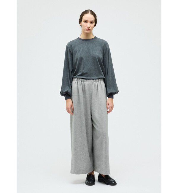 mizuiro ind「mizuiro ind ウールブレンドワイドイージーパンツ」|その他|