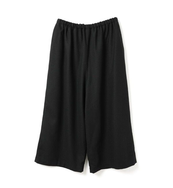 mizuiro ind「mizuiro ind ウールブレンドワイドイージーパンツ」|その他|ブラック