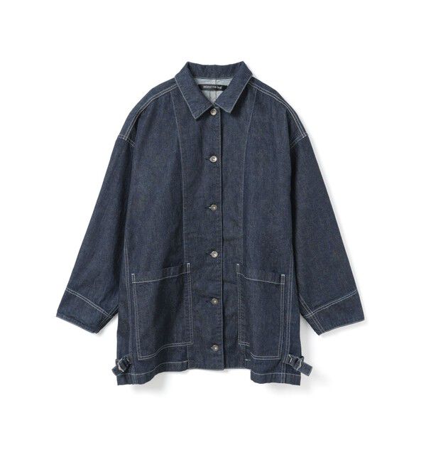 mizuiro ind「mizuiro ind ワイドデニムカバーオール(ONEWASH)」|テーラードジャケット|