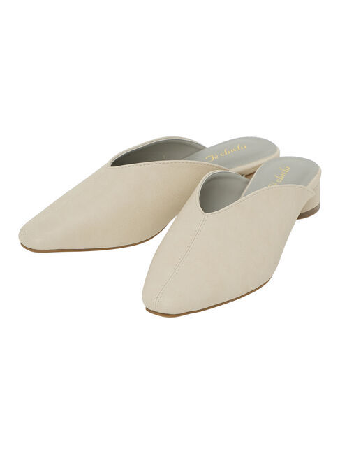 Te chichi「スリットカットミュール」|パンプス|オフホワイト