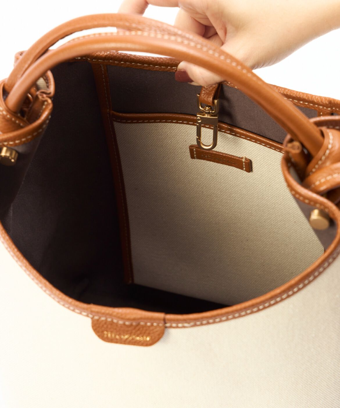 INED「《SUPERIOR CLOSET》bar-knot canvas tall バッグ《FEEL AND TASTE》」|ショルダー・メッセンジャー|