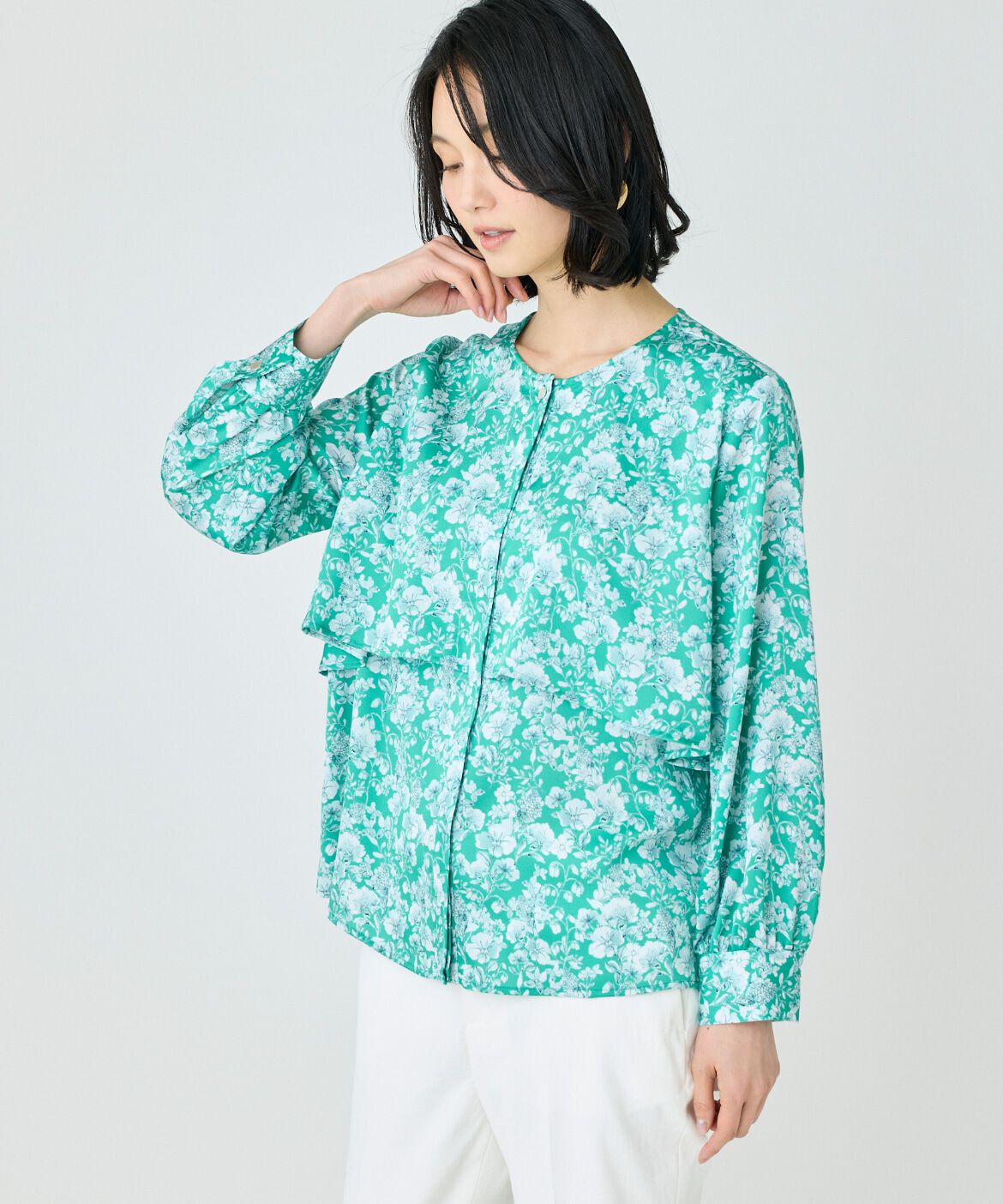 7-IDconcept.「ケープディテールブラウス」|シャツ・ブラウス|