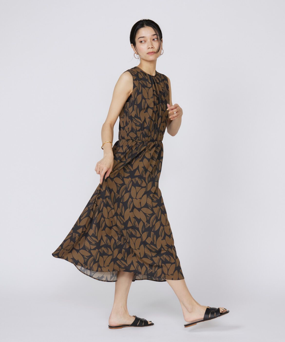 INED「ノースリーブプリントワンピース」|ワンピース|