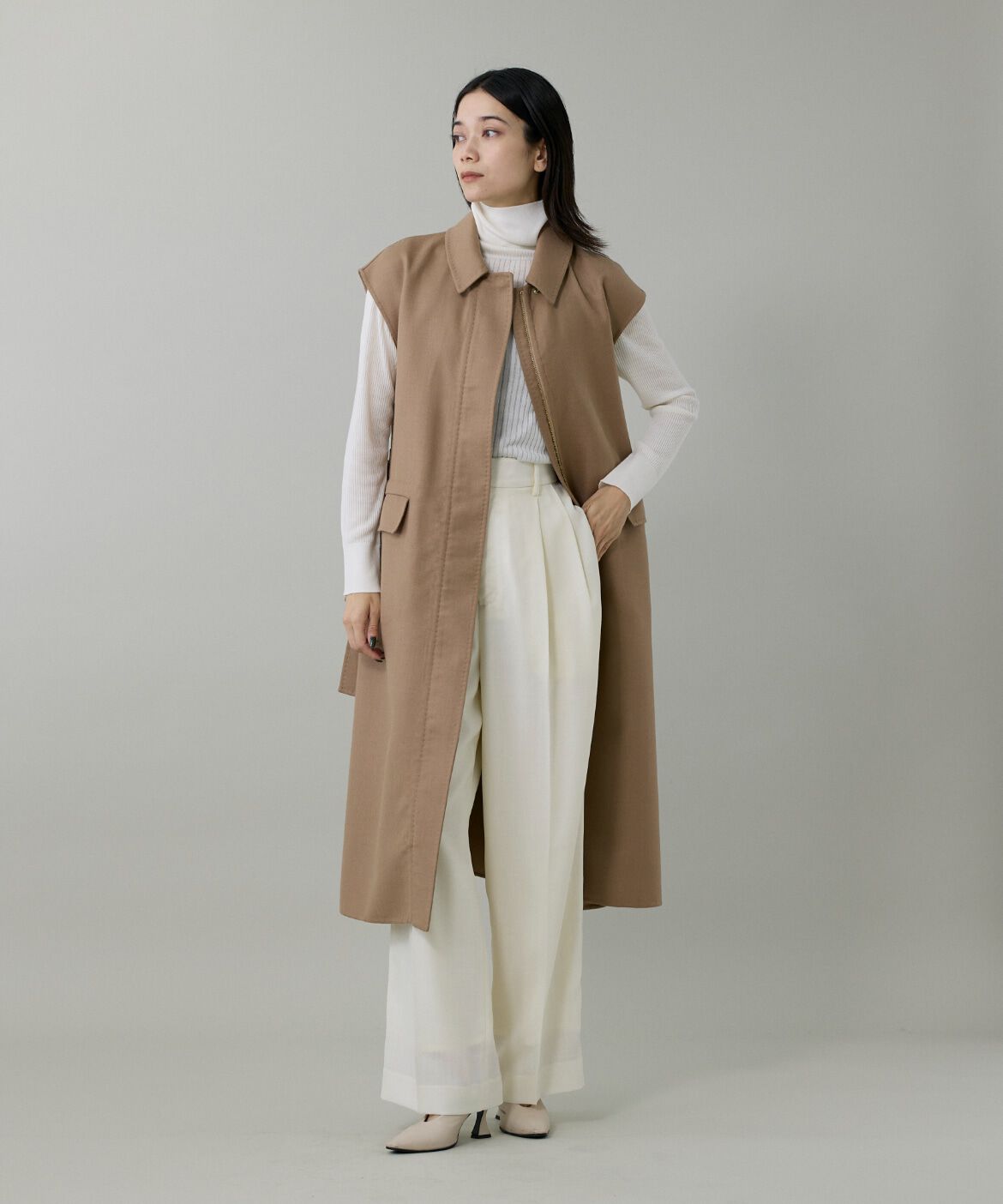 INED「ライトカルゼ ツータックワイドパンツ」|その他|