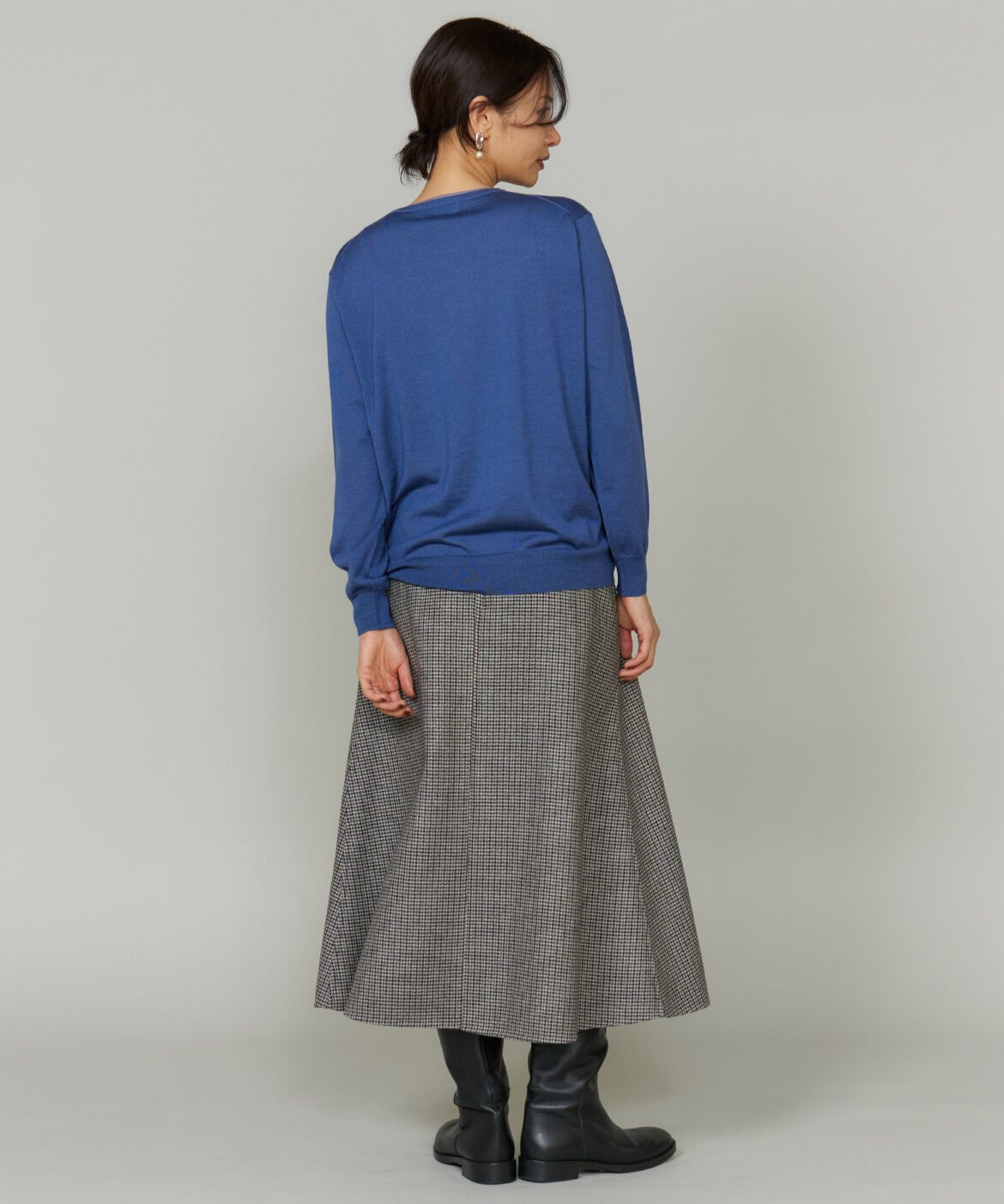 INED「《大きいサイズ》クルーネックプルオーバー」|ニット・セーター|