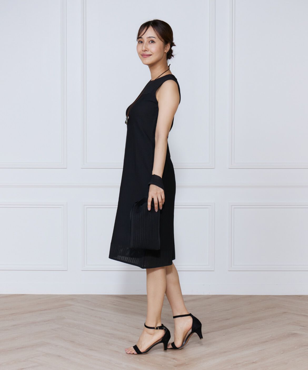 ef-de Black「ハートアイレットニットワンピース」|ワンピース|