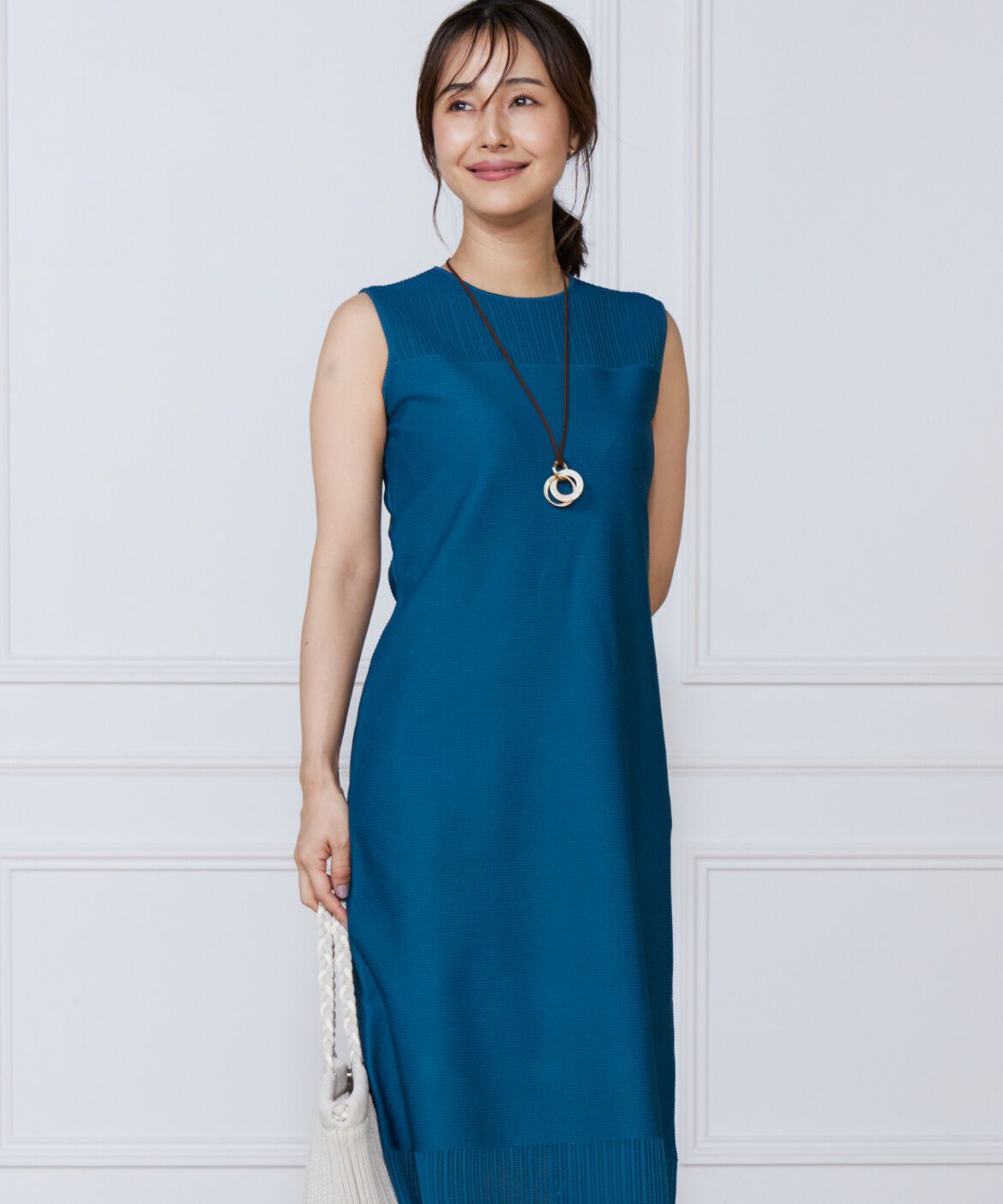 ef-de Black「ハートアイレットニットワンピース」|ワンピース|