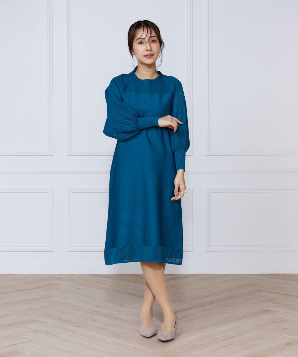 ef-de Black「ハートアイレットニットワンピース」|ワンピース|