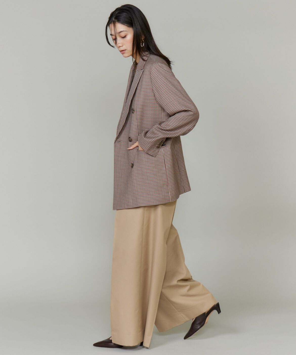 INED「《三尋木奈保コラボ・Oggi11月号掲載商品》ダブルブレストジャケット」|テーラードジャケット|