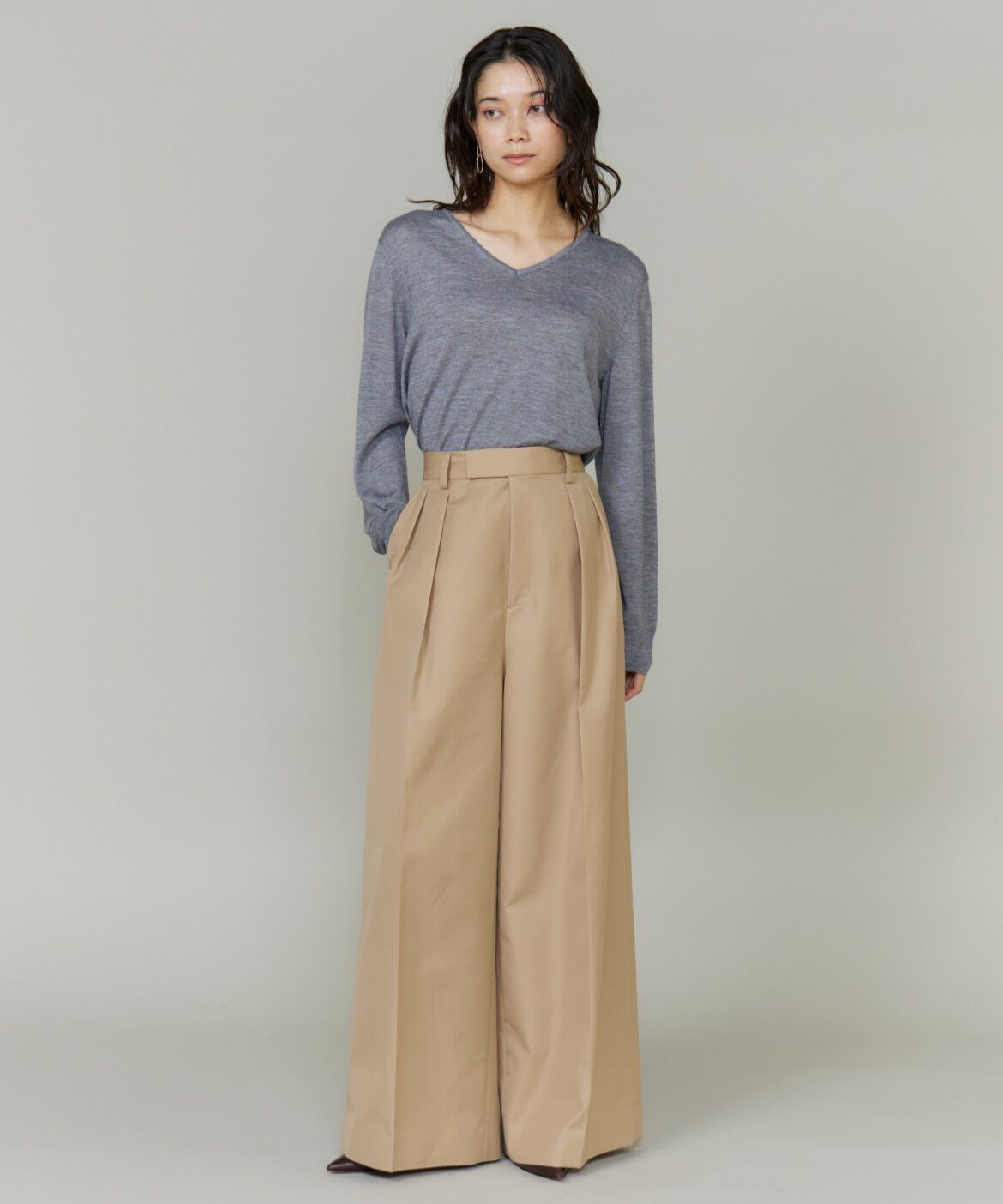 INED「《三尋木奈保コラボ・Oggi11月号掲載商品》大人ワイドチノパンツ」|チノ|