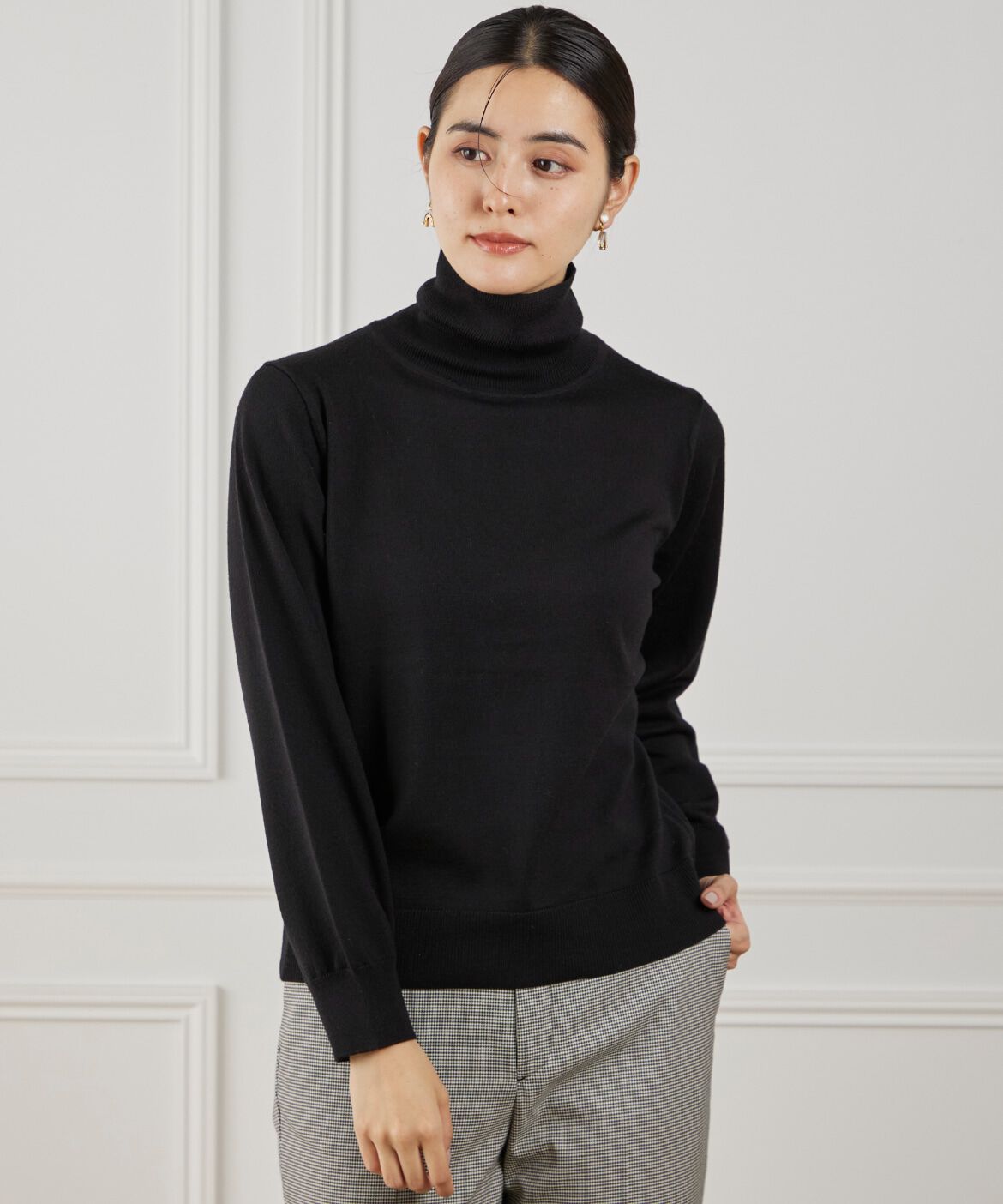 DAY by DAY it&rsquo;s international「ウォッシャブルウールベーシックタートルネックニット《HARMONY》」|ニット・セーター|ブラック