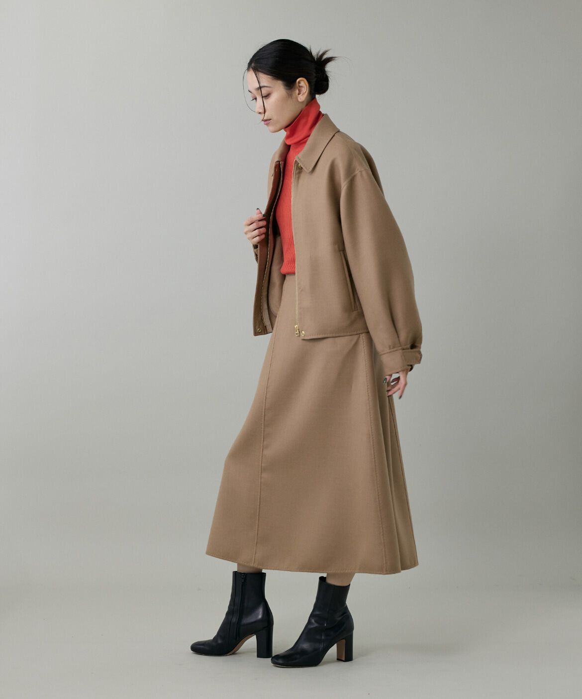 INED「《大きいサイズ》リブタートルニット《Cuoo》」|ニット・セーター|