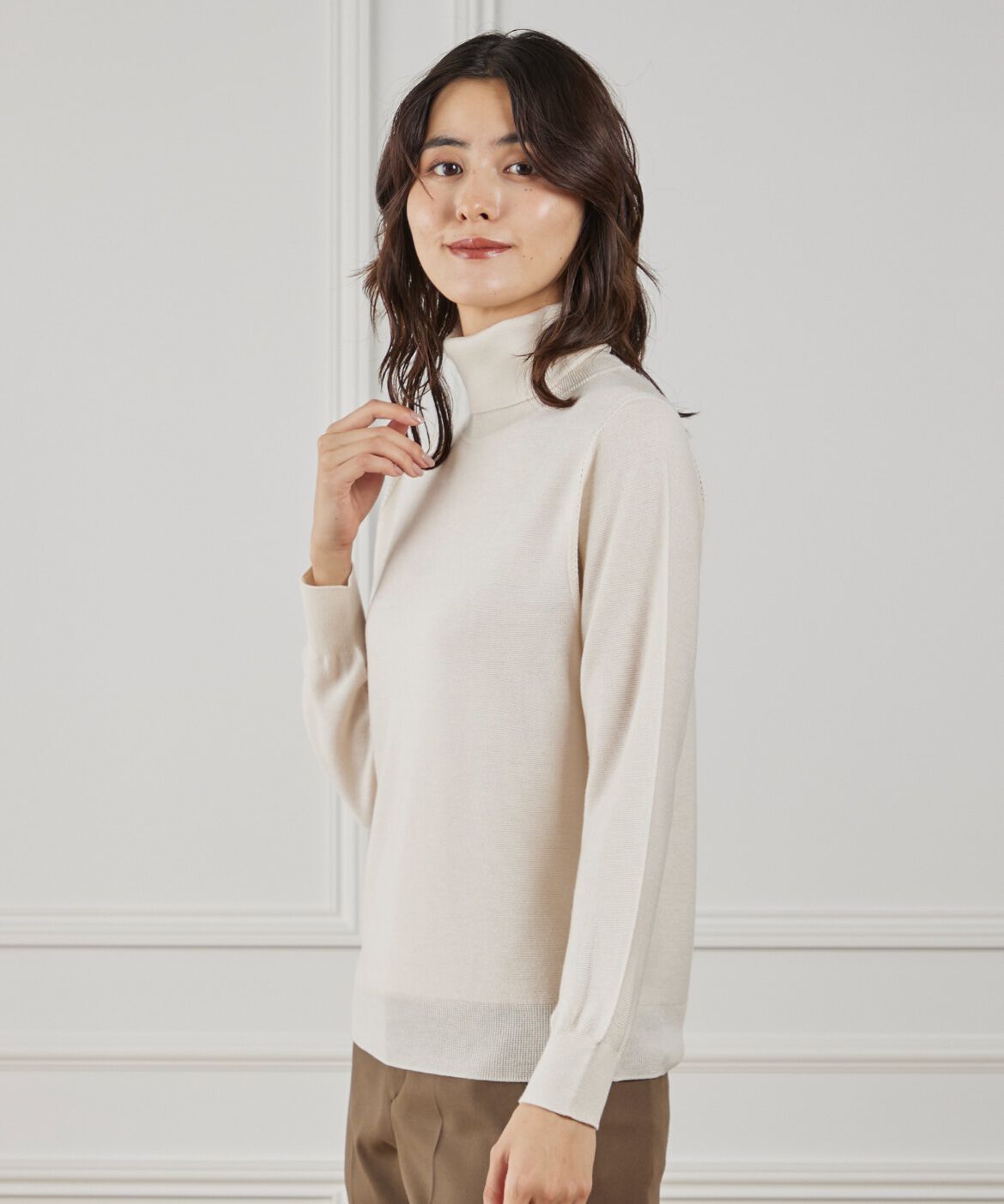 DAY by DAY it&rsquo;s international「ホールガーメントタートルネックニット《Cuoo》」|ニット・セーター|グレーベージ 3