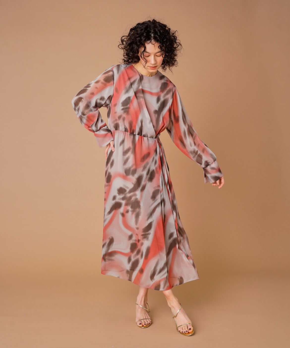 la veille by SUPERIOR CLOSET「楊柳プリントワンピース　　」|ワンピース|