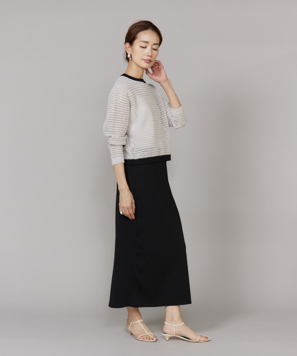 Le Souk「Aラインニットスカート」|タイト|