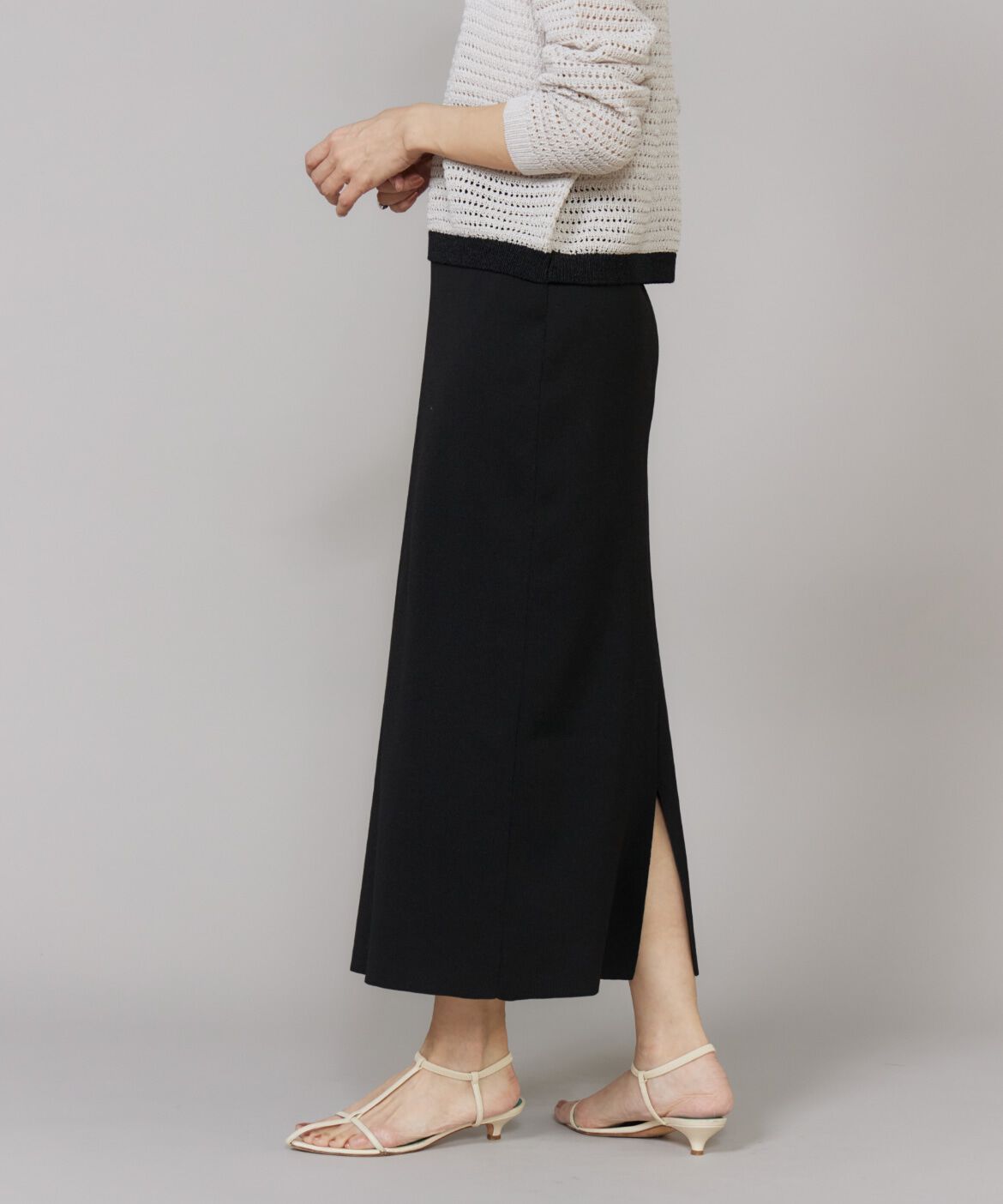 Le Souk「《大きいサイズ》Aラインニットスカート」|タイト|