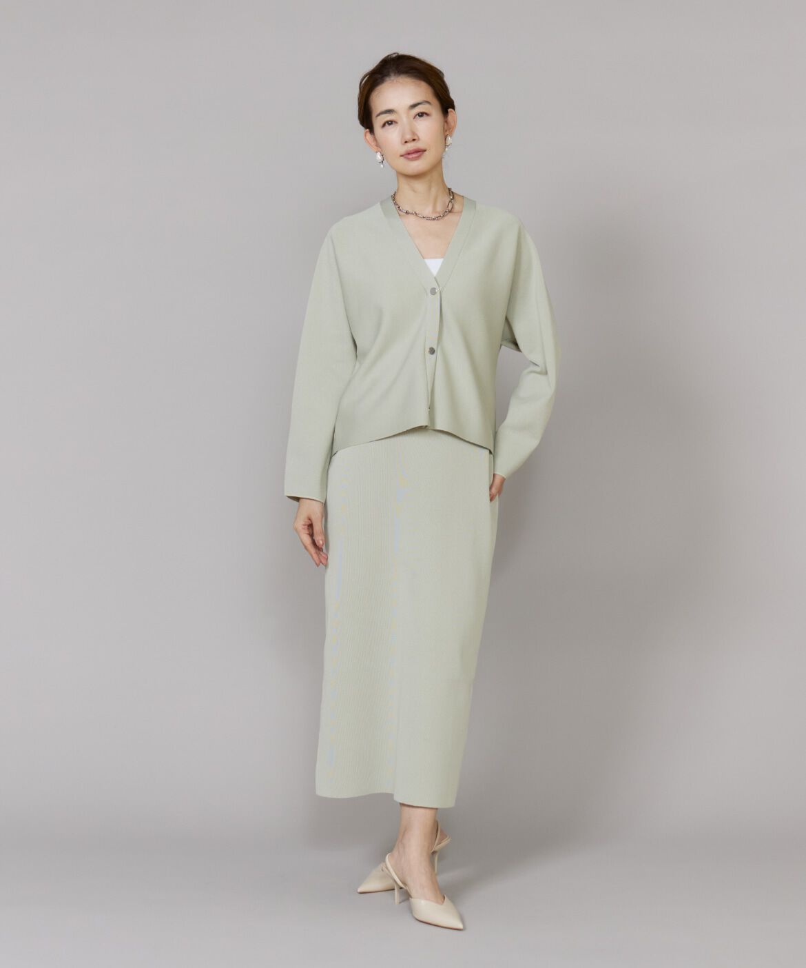 Le Souk「《大きいサイズ》Aラインニットスカート」|タイト|