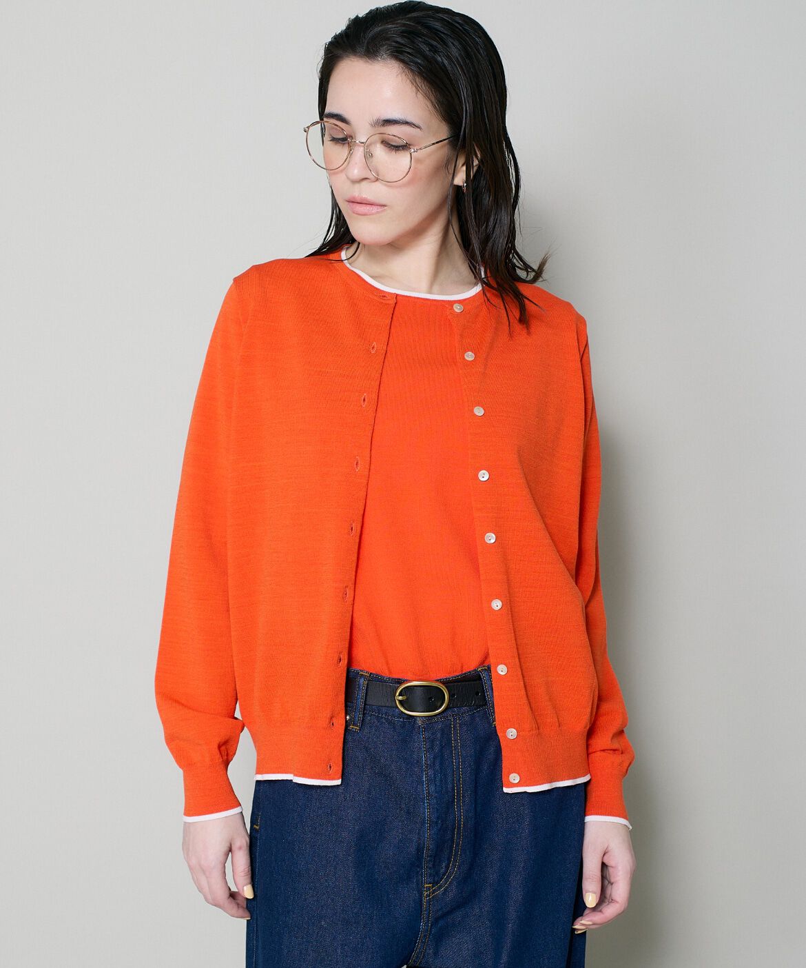 DAY by DAY it&rsquo;s international「配色クルーネックアンサンブル」|カーディガン|シュイロ7