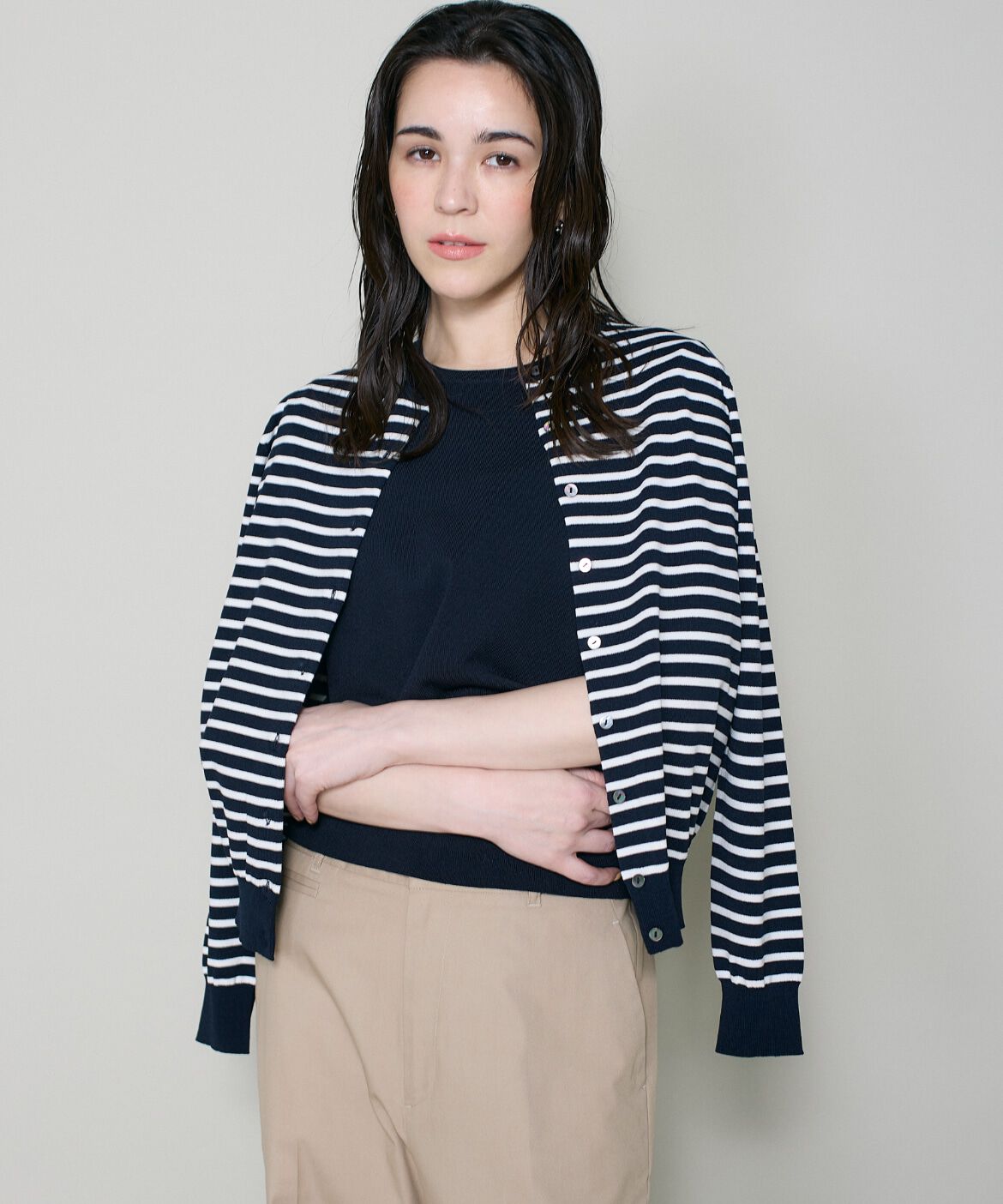 DAY by DAY it&rsquo;s international「配色クルーネックアンサンブル」|カーディガン|ボーダー7