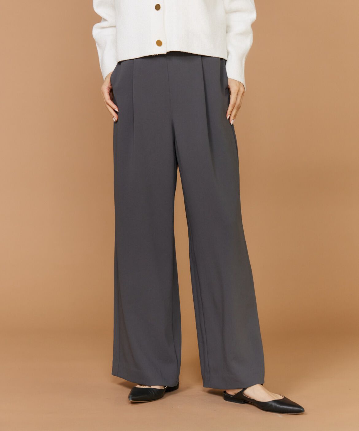 INED「《大きいサイズ》イージーワイドパンツ」|その他|