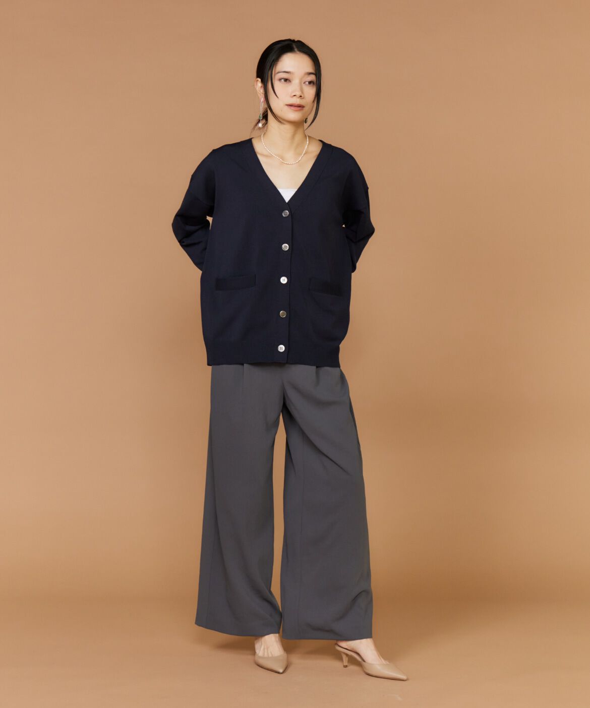 INED「《大きいサイズ》イージーワイドパンツ」|その他|