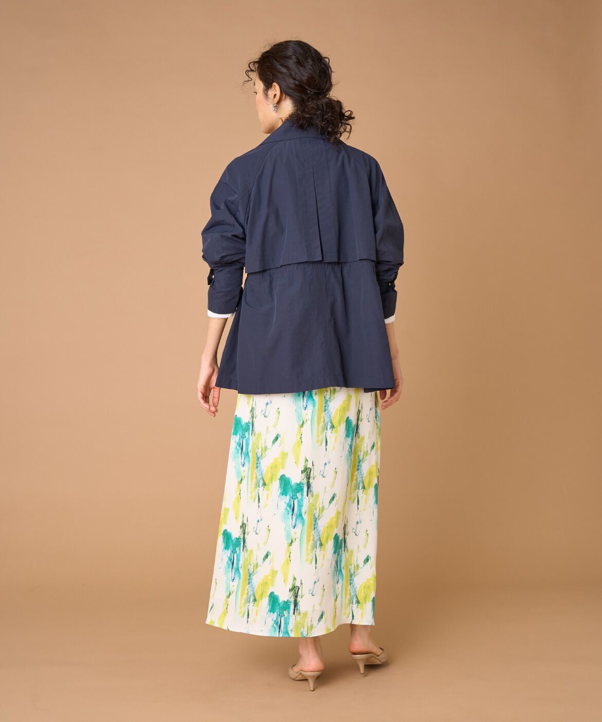 INED「《大きいサイズ》プリントフレアスカート」|スカート|