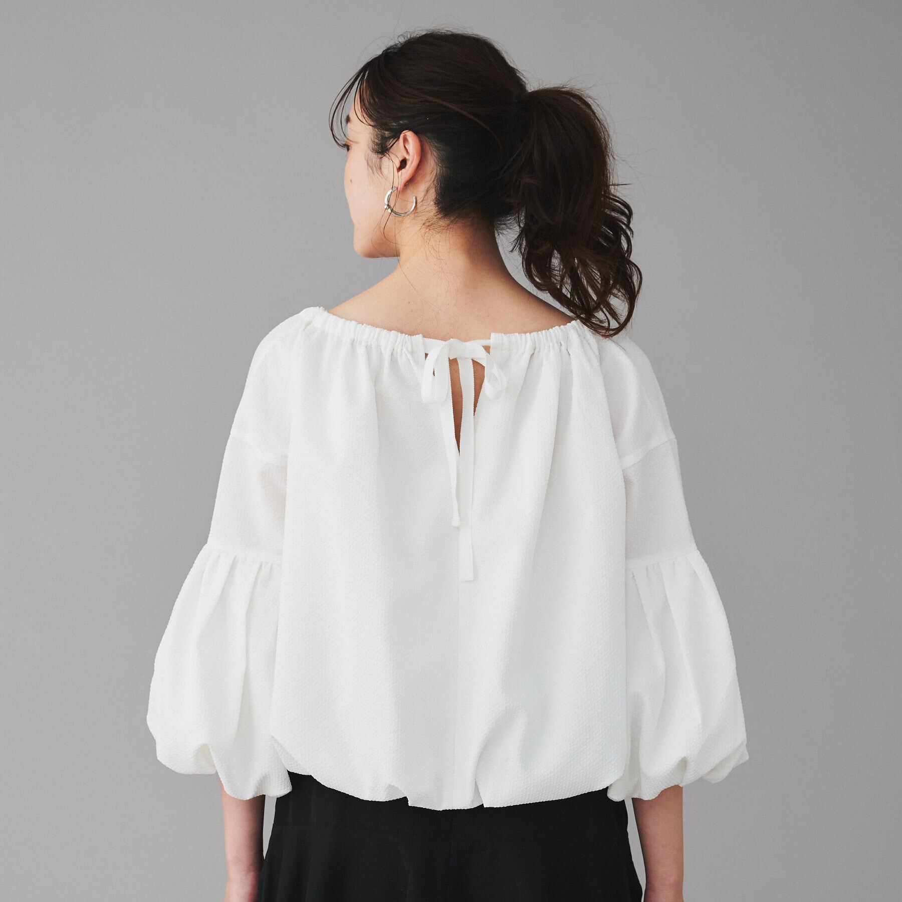 UNTITLED「【MARILYN MOON】別注 前後2way バルーンスリーブブラウス」|シャツ・ブラウス|