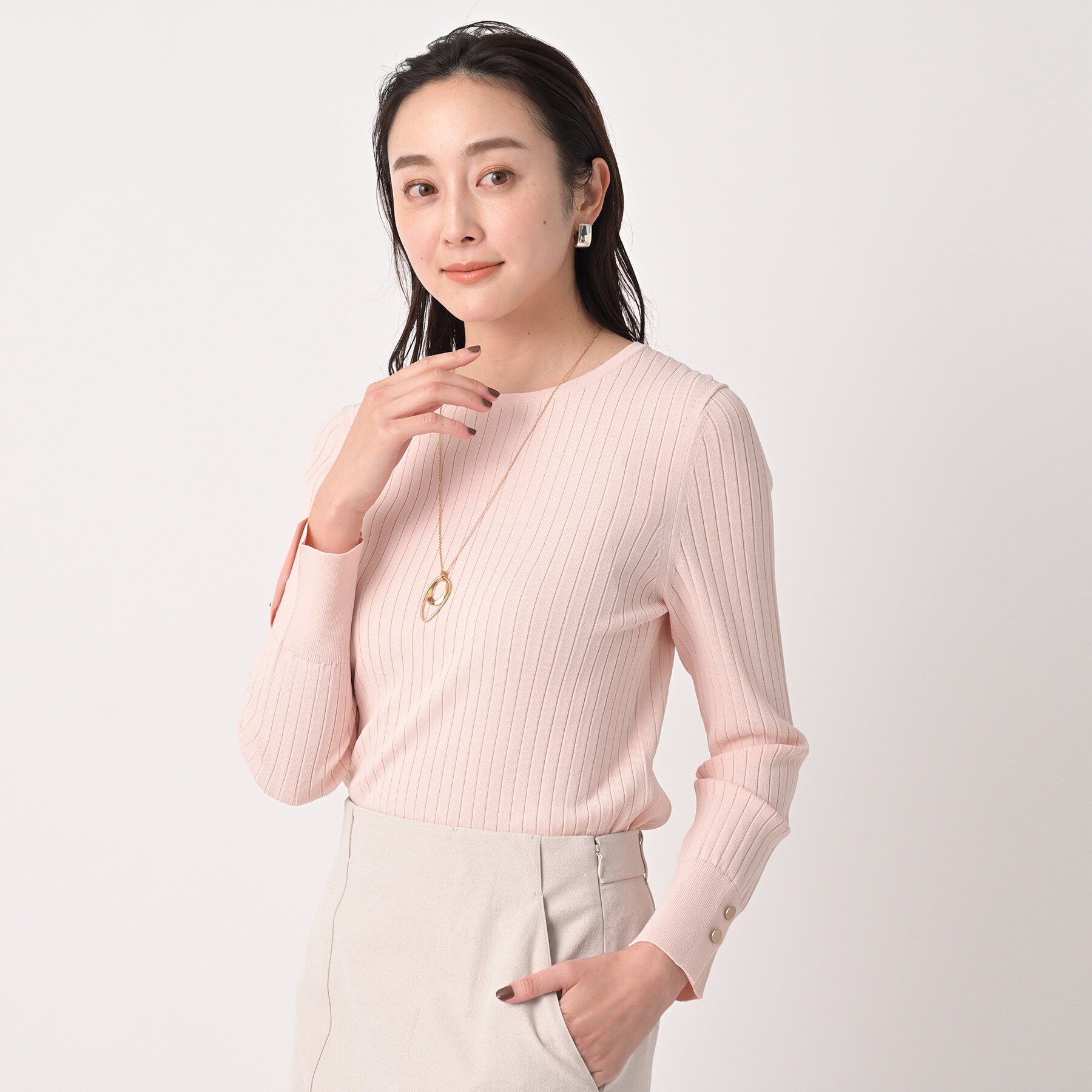 UNTITLED「ワイドリブニットプルオーバー」|ニット・セーター|