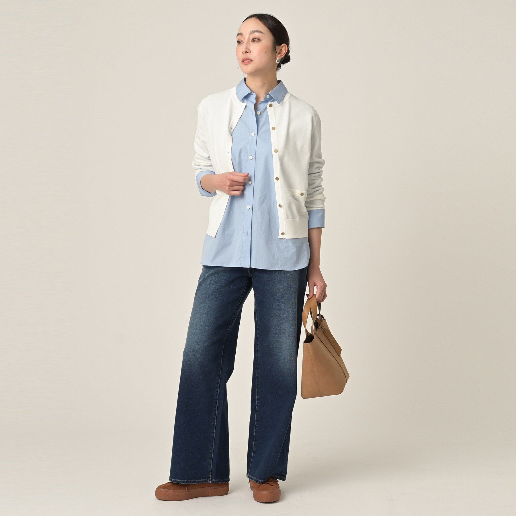 UNTITLED「クルーネックニットカーディガン」|カーディガン|