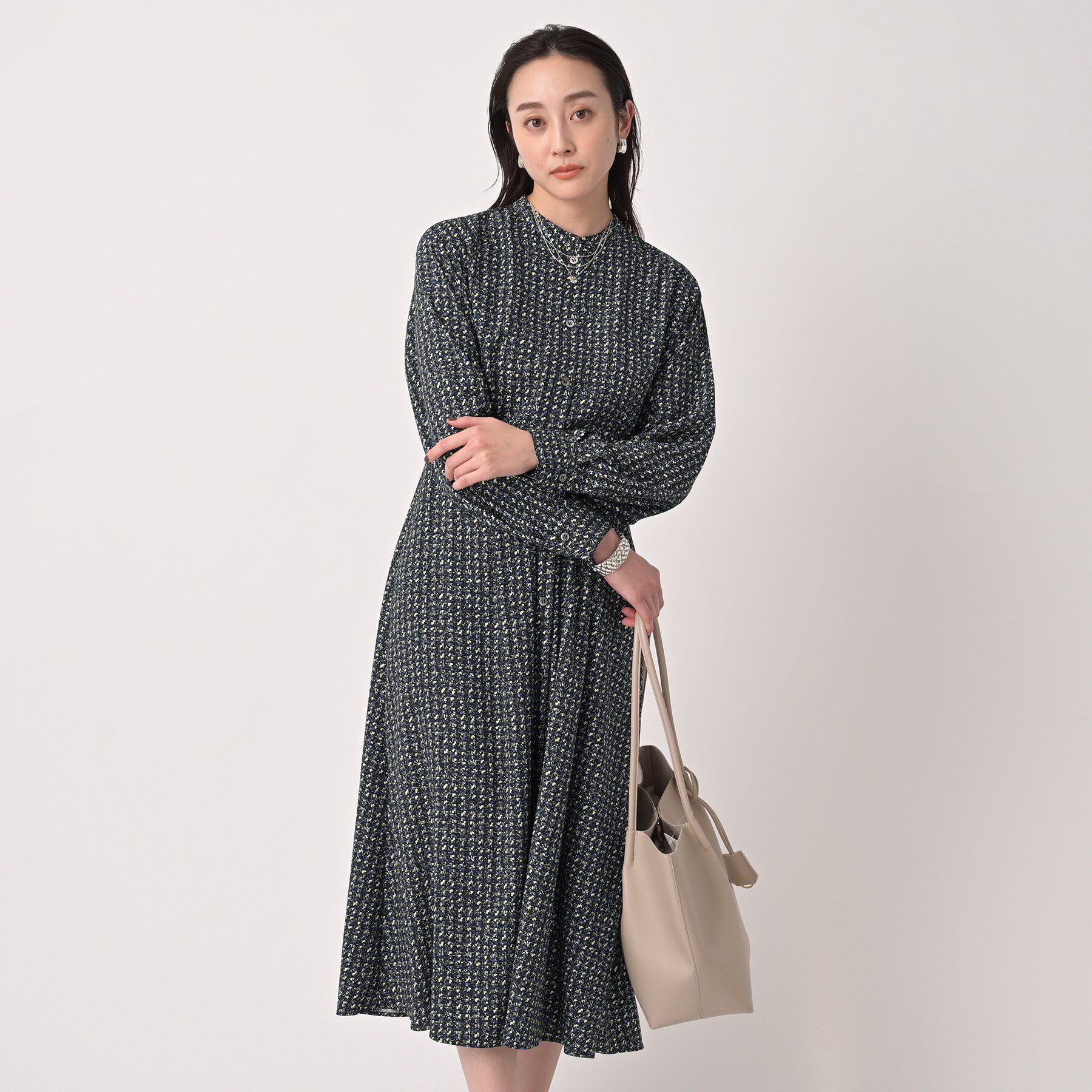 UNTITLED「クラシカルツイードワンピース」|ワンピース|