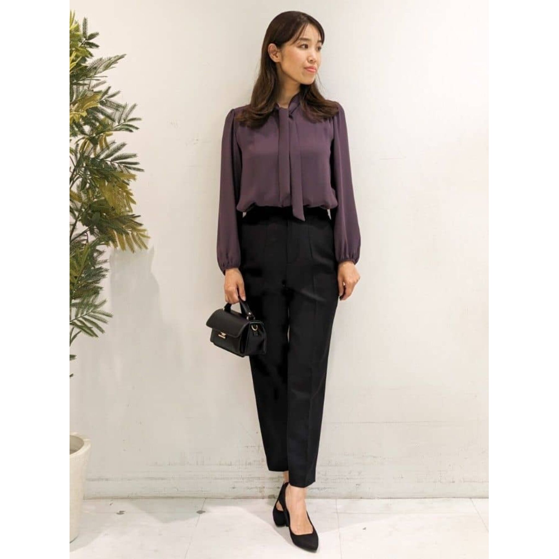 COUP DE CHANCE「【一枚着／ジャケットイン】女性らしい細ボウタイブラウス」|シャツ・ブラウス|