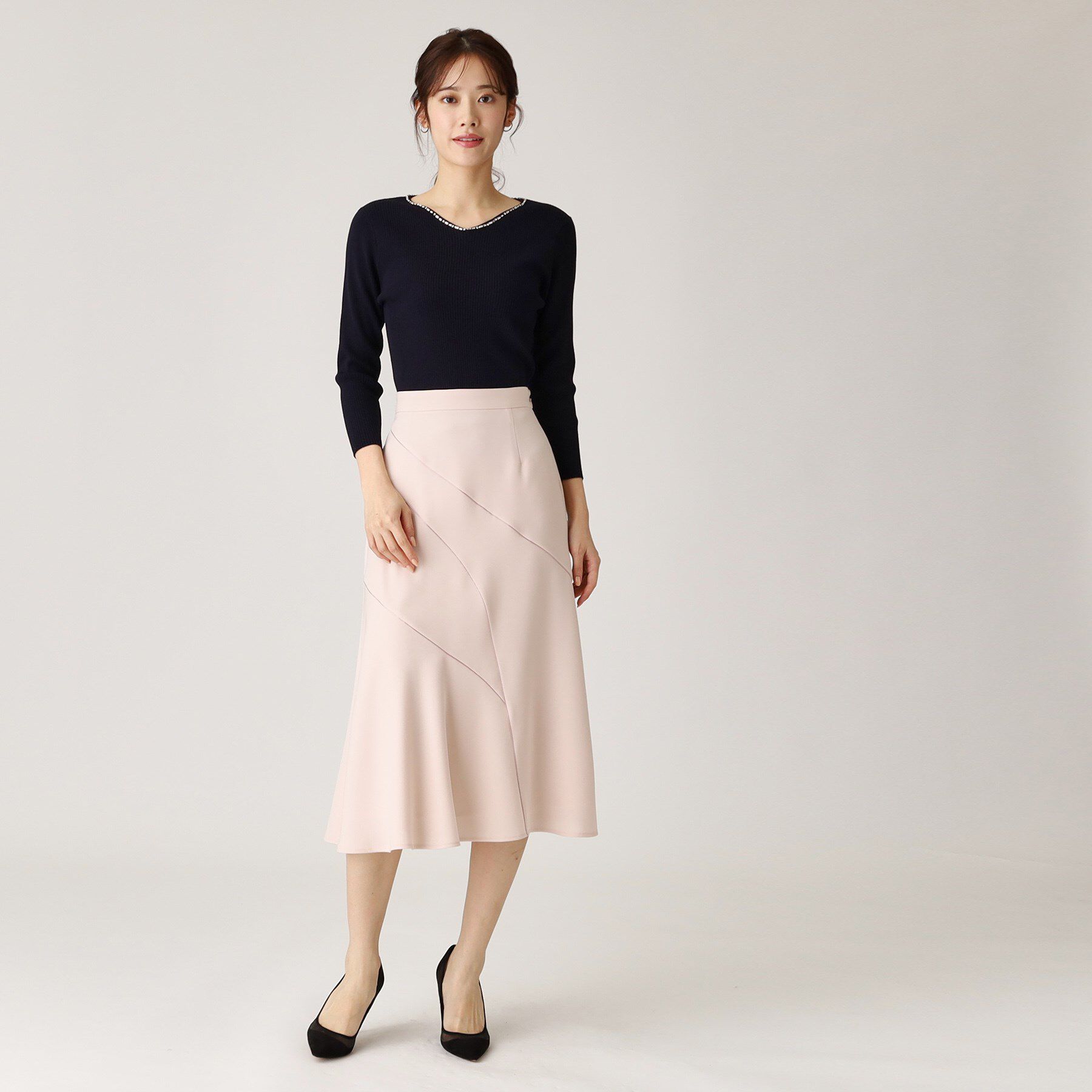 COUP DE CHANCE「【洗える】ビジューリブニットトップス」|ニット・セーター|