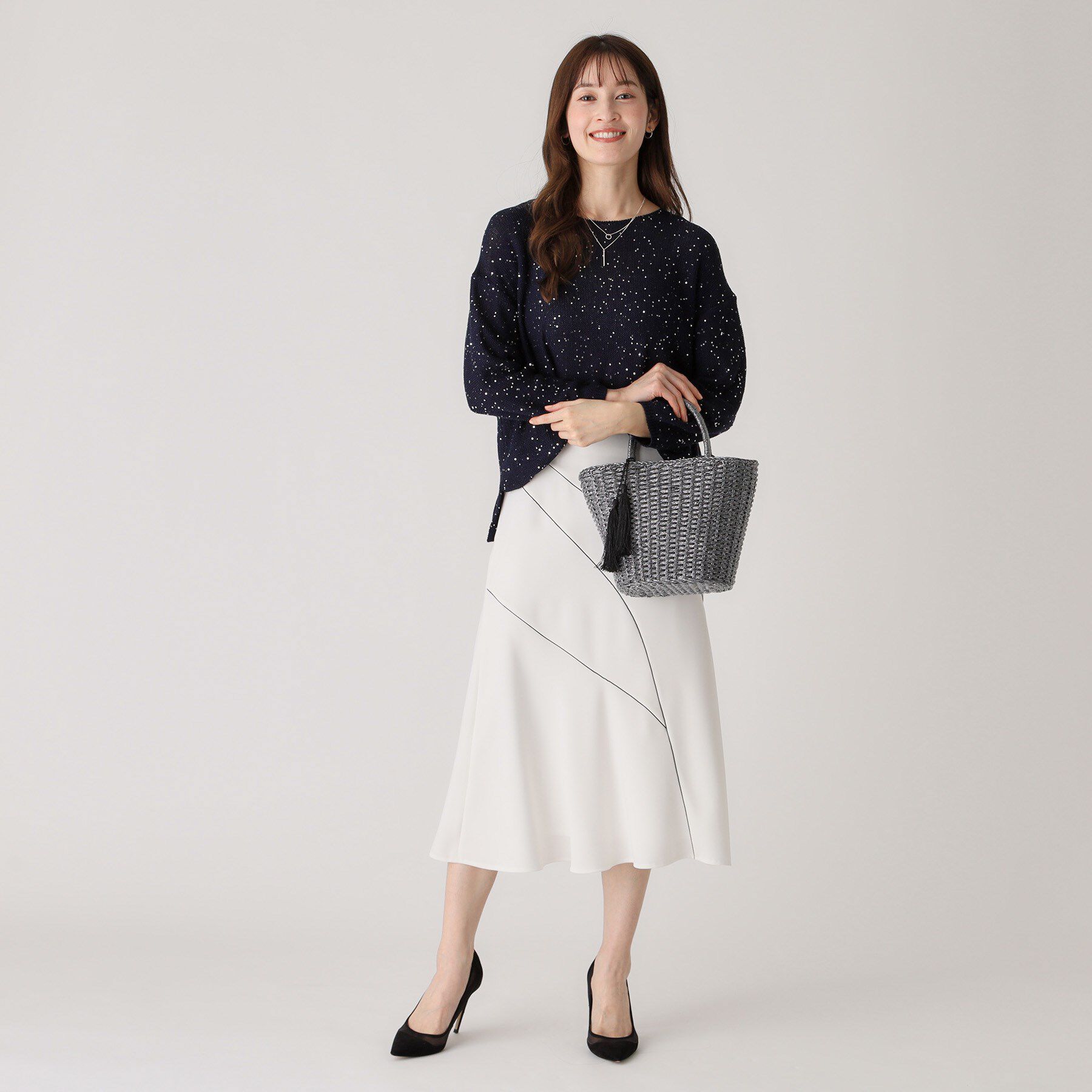 COUP DE CHANCE「【洗える】スパンコールニット」|ニット・セーター|