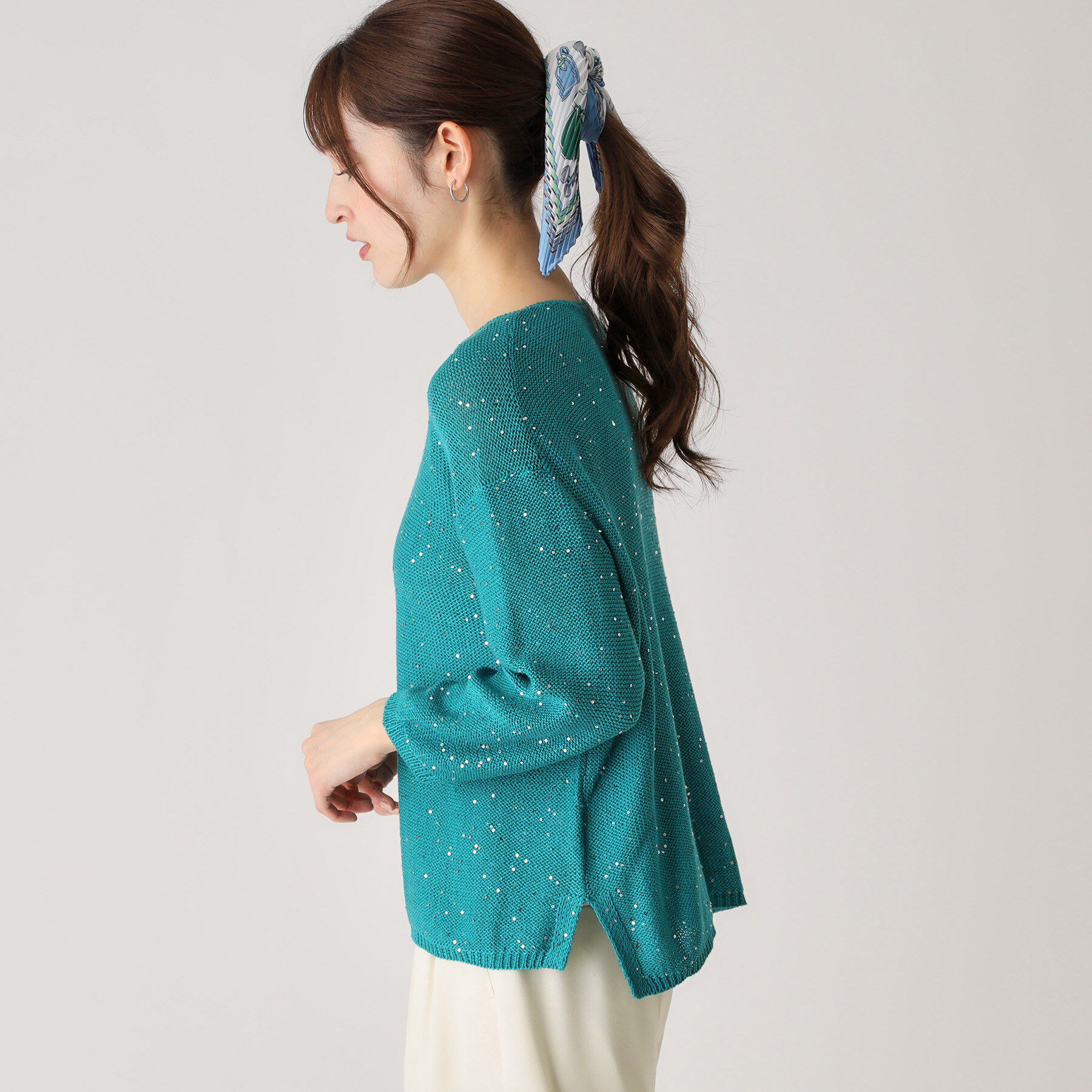 COUP DE CHANCE「【洗える】スパンコールニット」|ニット・セーター|