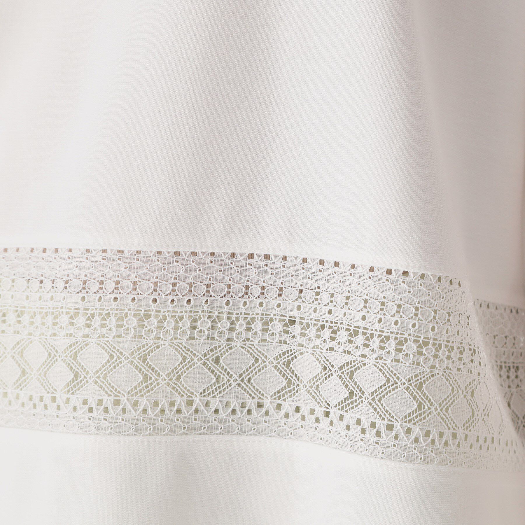 COUP DE CHANCE「【洗える／日本製】レース使いジャージトップス」|Tシャツ・カットソー|