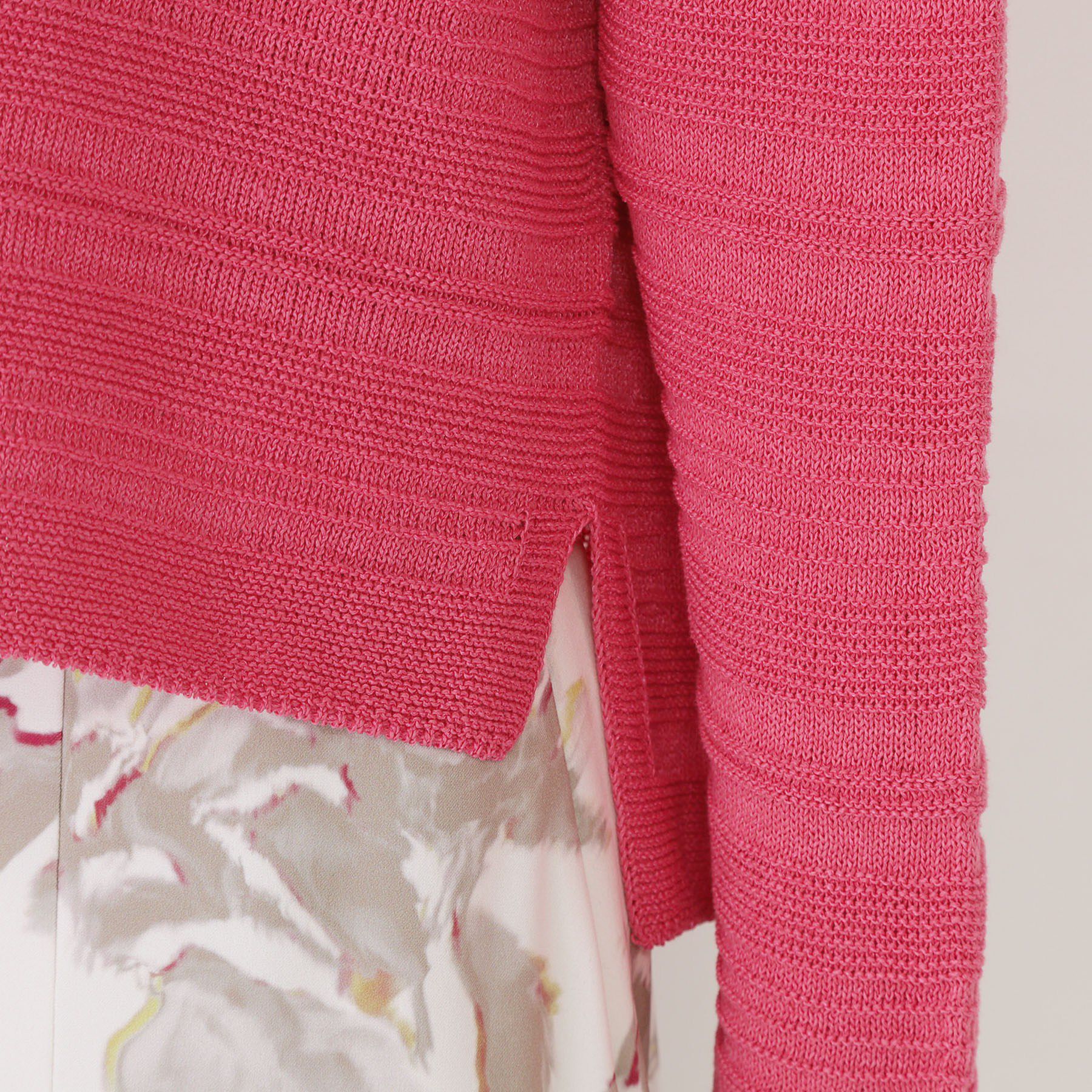 COUP DE CHANCE「【手洗い可／日本製／無縫製／和紙使用】地柄ボーダーのニットトップス」|ニット・セーター|