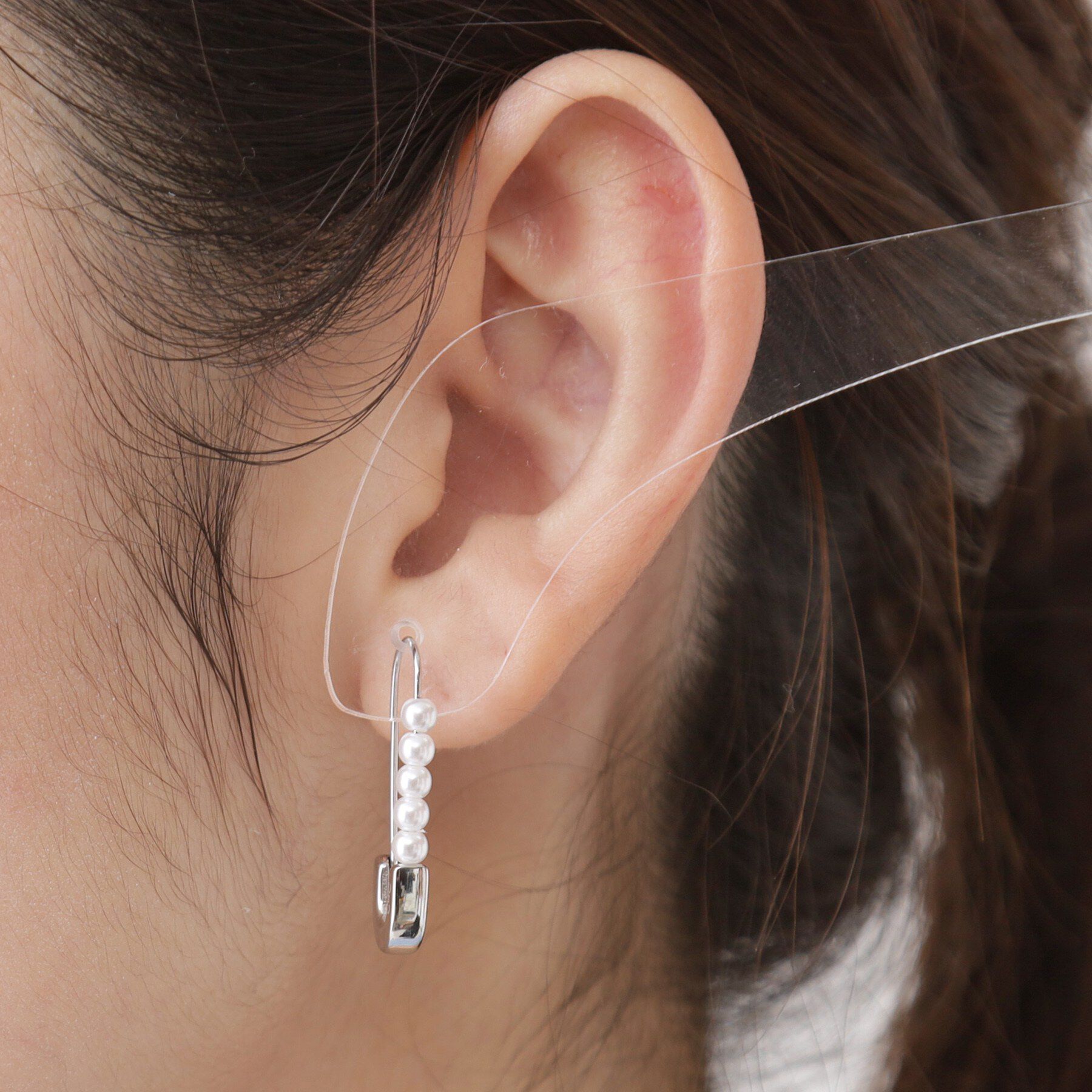 COUP DE CHANCE「パール調リンクス／ステンレス素材」|ピアス|