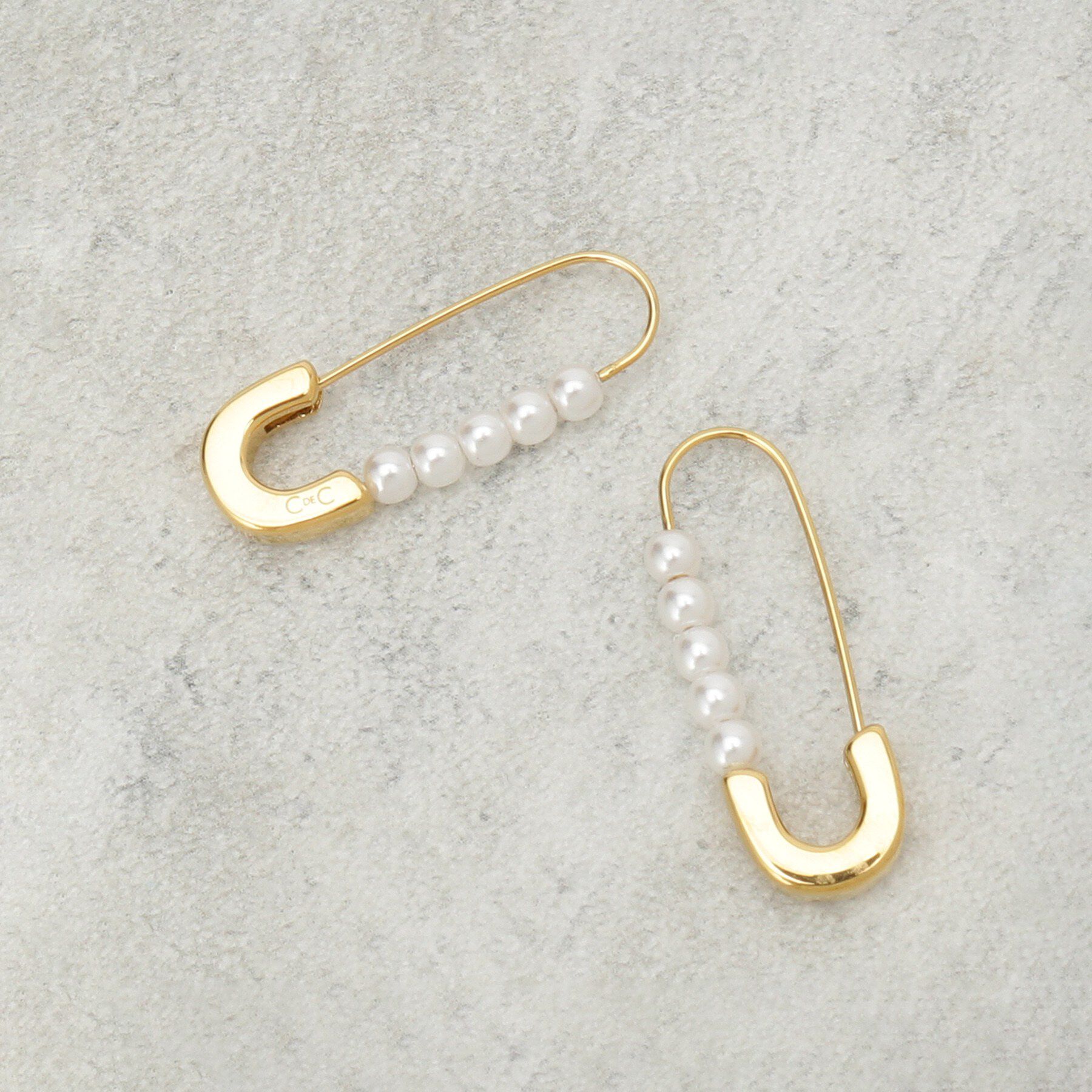 COUP DE CHANCE「パール調リンクス／ステンレス素材」|ピアス|ゴールド(007)