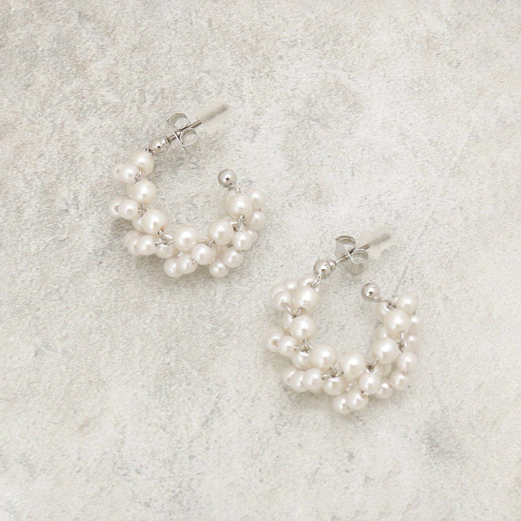 COUP DE CHANCE「リンクパール調ピアス」|ピアス|ホワイト(001)