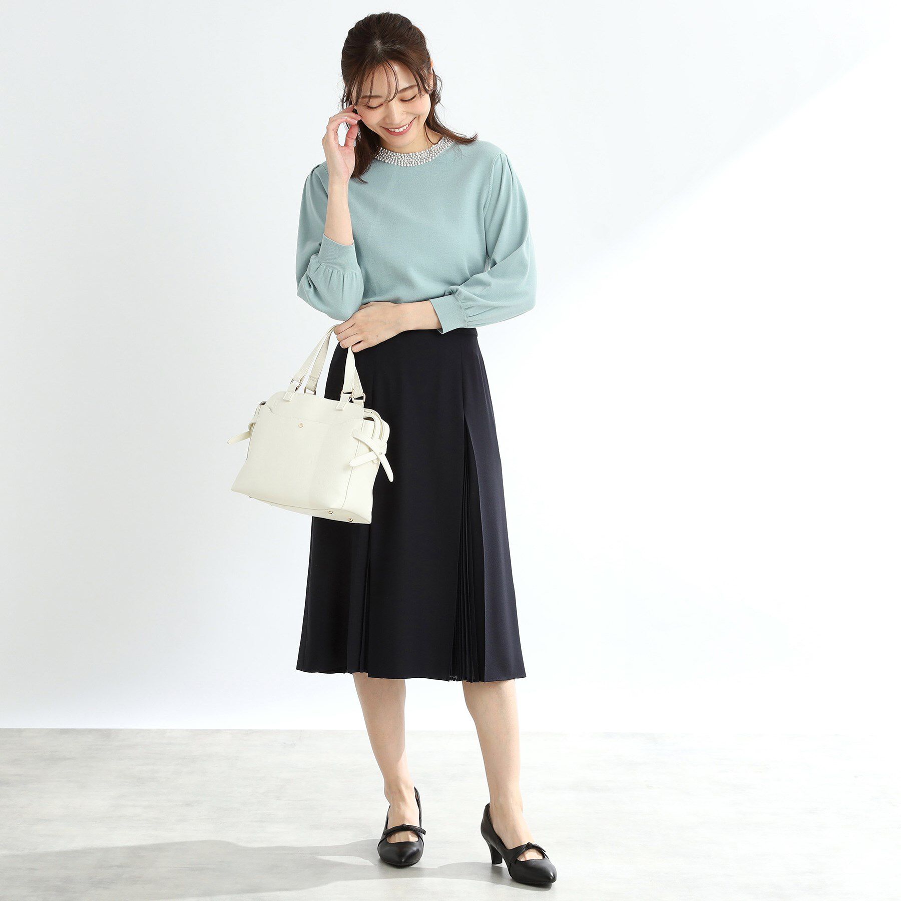 Reflect「【R‐QUALITY】パール調&times;クリスタルビジューニット」|ニット・セーター|