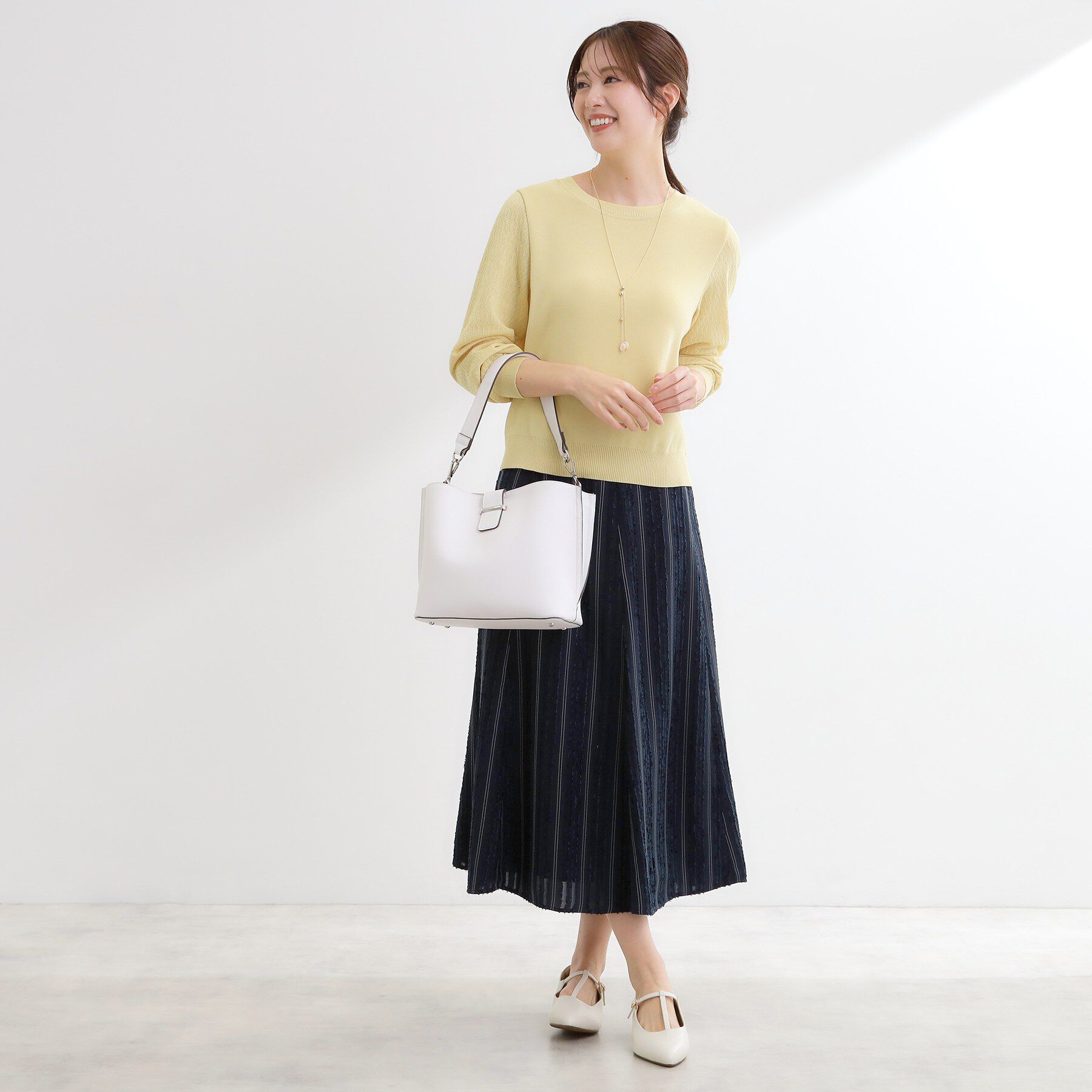 Reflect「透かしスリーブデザインハイゲージニット」|ニット・セーター|