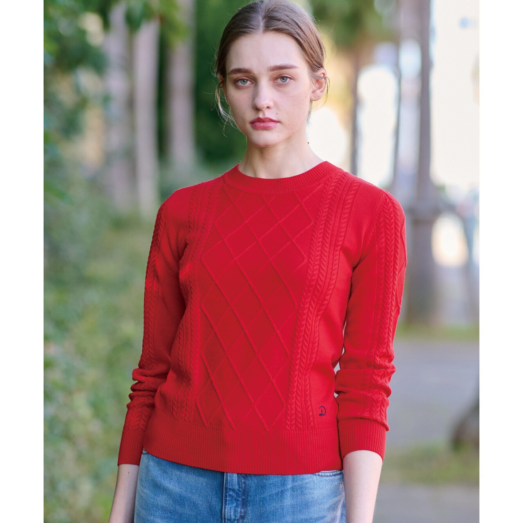 DRESSTERIOR「ファインウールケーブルニット」|ニット・セーター|