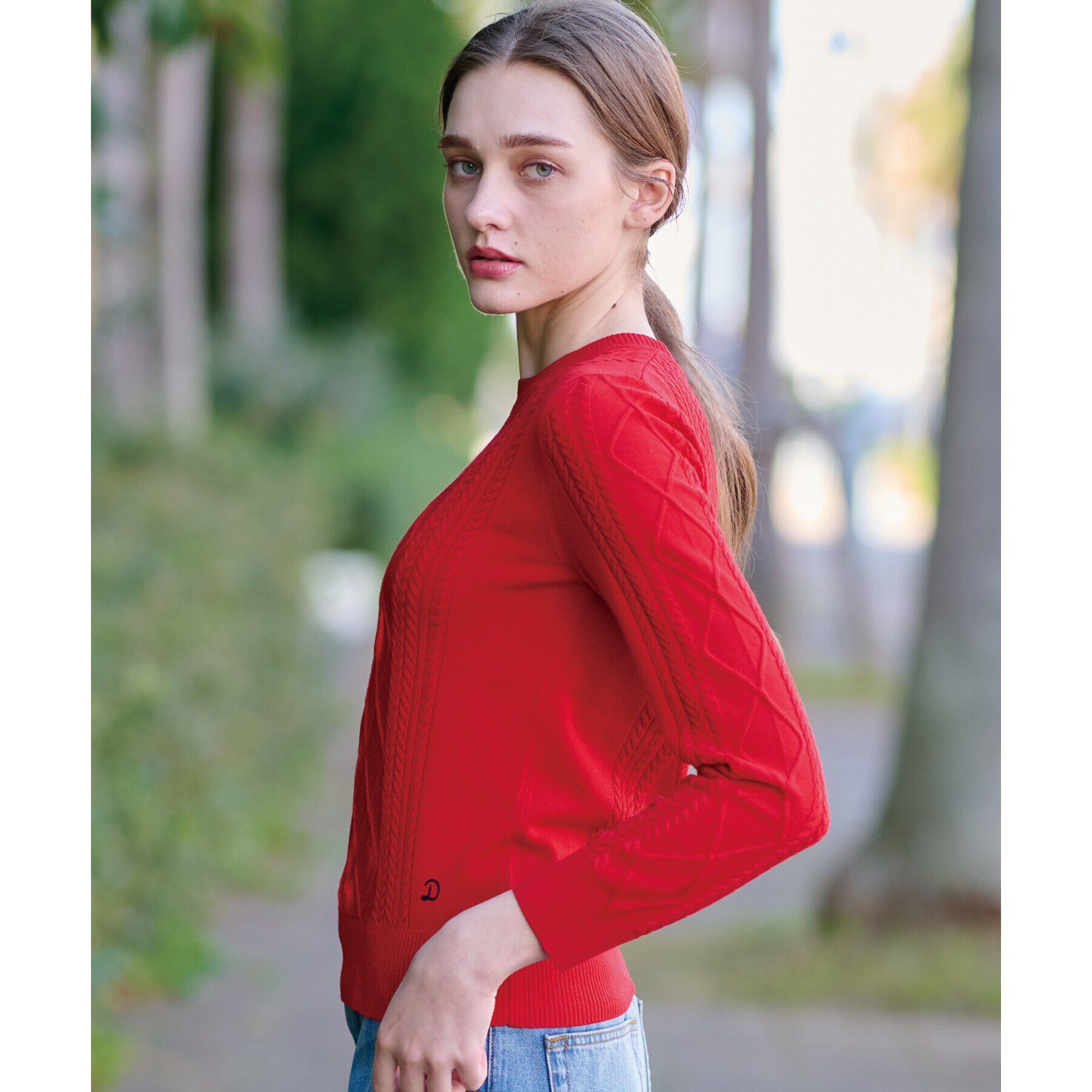 DRESSTERIOR「ファインウールケーブルニット」|ニット・セーター|