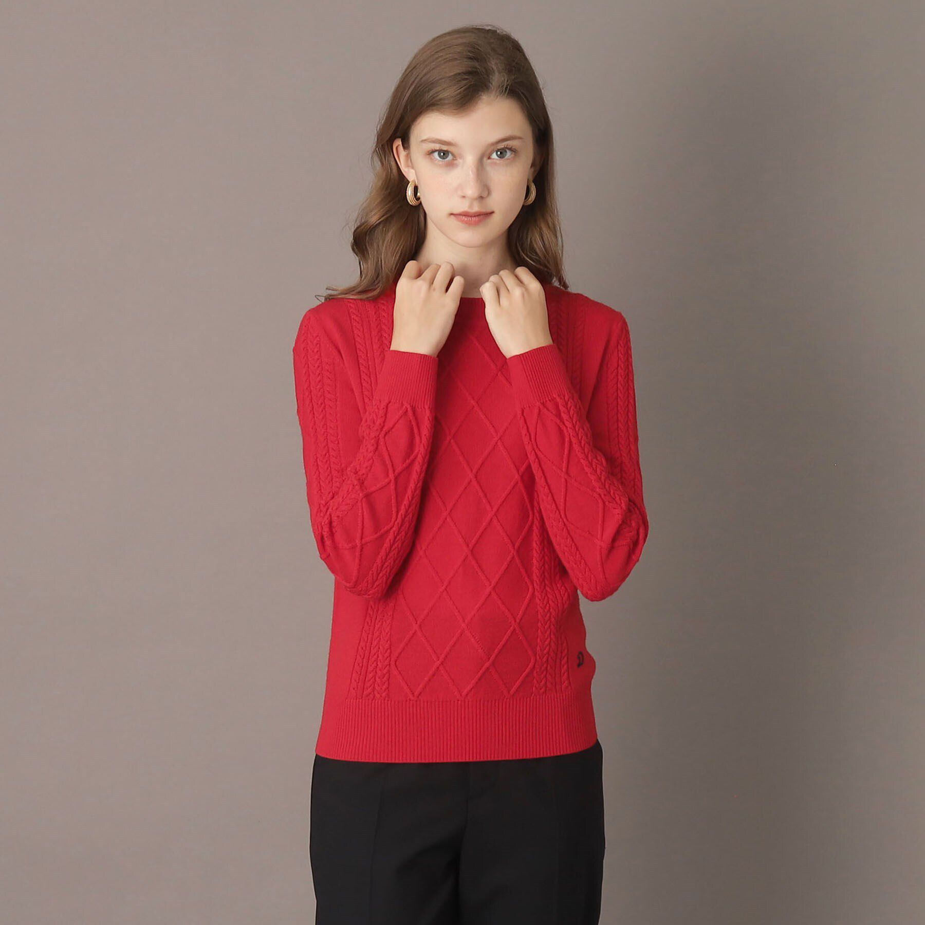 DRESSTERIOR「ファインウールケーブルニット」|ニット・セーター|