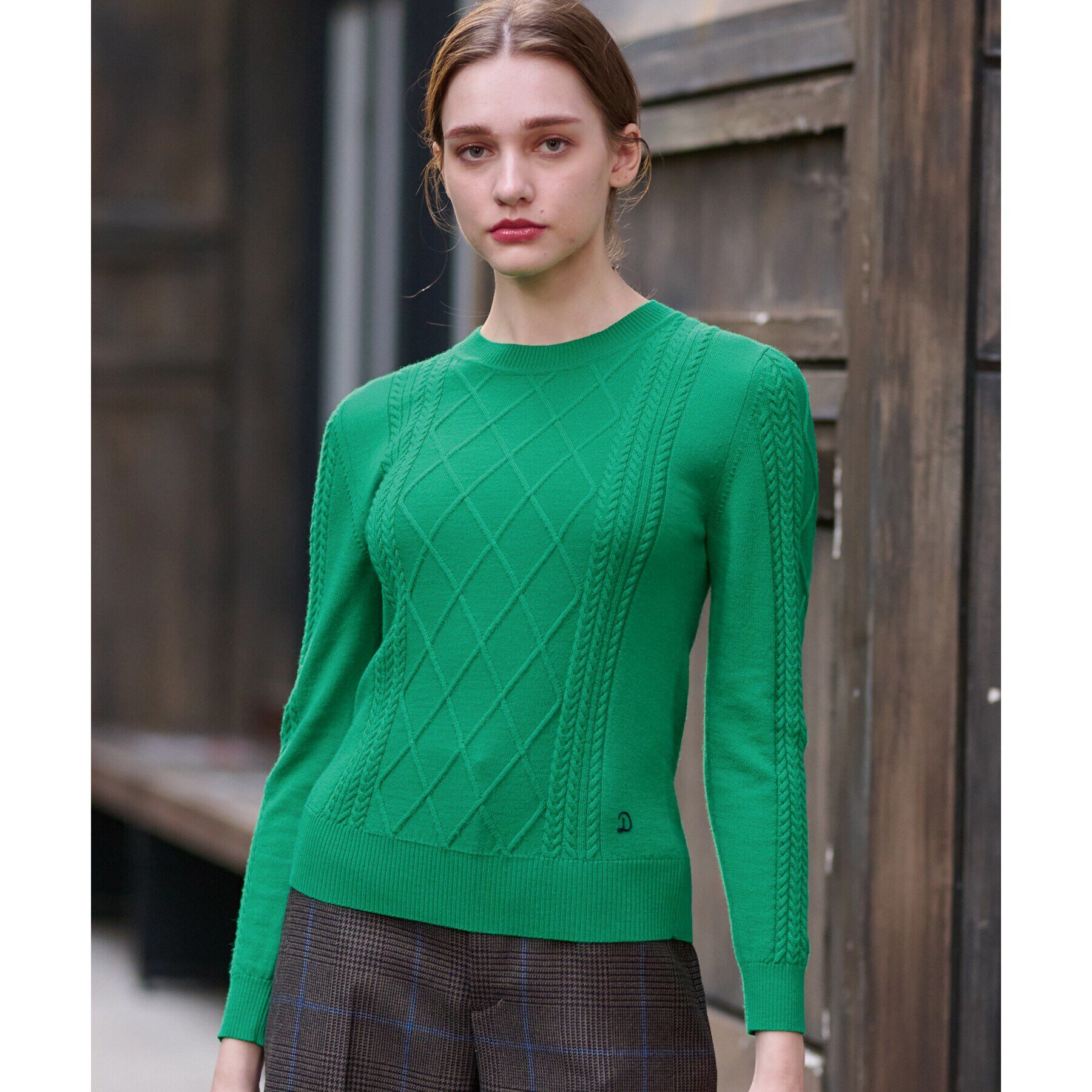 DRESSTERIOR「ファインウールケーブルニット」|ニット・セーター|