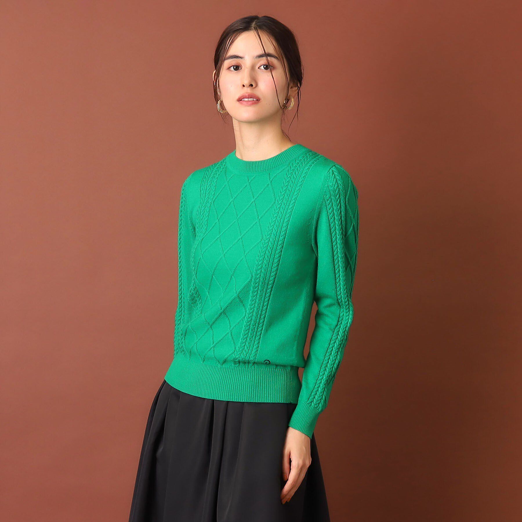 DRESSTERIOR「ファインウールケーブルニット」|ニット・セーター|